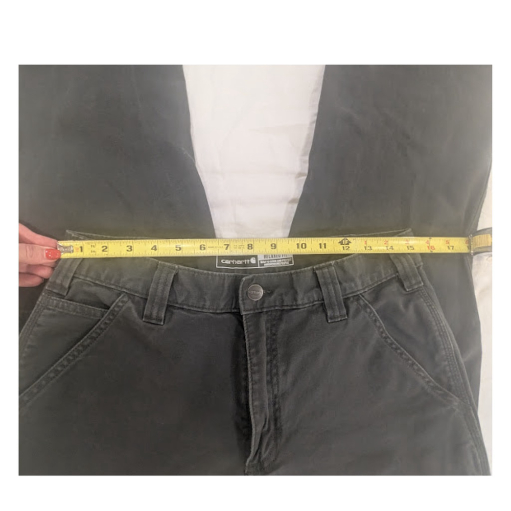 Carhartt Rugged Flex Relaxed Fit Canvas Work Pants BN2291-M Black Men's 32x32 - Picture 4 of 8